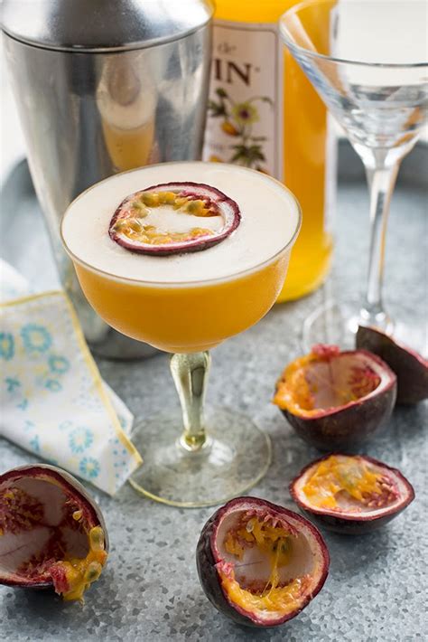 cocktails with passion fruit syrup